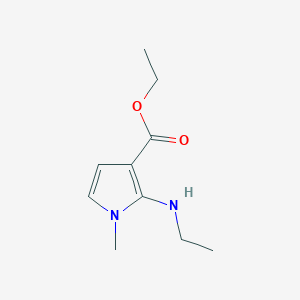 molecular formula C10H16N2O2 B025889 ethyl 2-(ethylamino)-1-methyl-1H-pyrrole-3-carboxylate CAS No. 108290-92-2