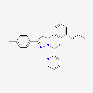 7-ethoxy-5-(pyridin-2-yl)-2-(p-tolyl)-5,10b-dihydro-1H-benzo[e]pyrazolo[1,5-c][1,3]oxazine