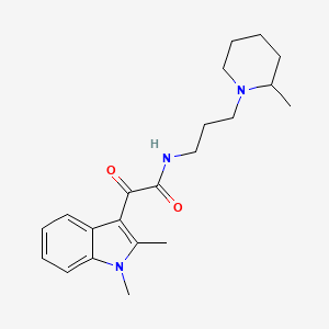 2-(1,2-dimethyl-1H-indol-3-yl)-N-(3-(2-methylpiperidin-1-yl)propyl)-2-oxoacetamide