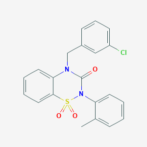 4-(3-chlorobenzyl)-2-(o-tolyl)-2H-benzo[e][1,2,4]thiadiazin-3(4H)-one 1,1-dioxide