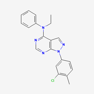 molecular formula C20H18ClN5 B2588942 1-(3-chloro-4-methylphenyl)-N-ethyl-N-phenyl-1H-pyrazolo[3,4-d]pyrimidin-4-amine CAS No. 890894-87-8