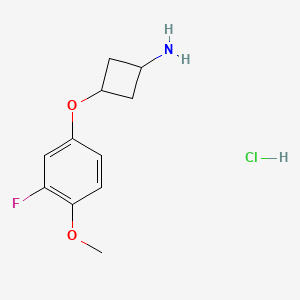 trans-3-(3-Fluoro-4-methoxyphenoxy)cyclobutanamine hydrochloride