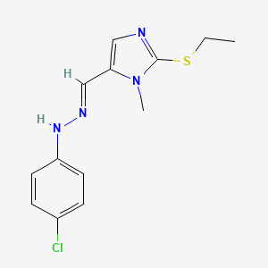 2-(ethylsulfanyl)-1-methyl-1H-imidazole-5-carbaldehyde N-(4-chlorophenyl)hydrazone