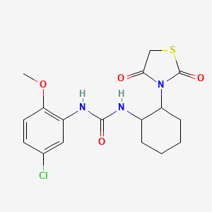 1-(5-Chloro-2-methoxyphenyl)-3-(2-(2,4-dioxothiazolidin-3-yl)cyclohexyl)urea