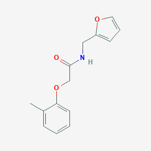 molecular formula C14H15NO3 B258896 N-(furan-2-ylmethyl)-2-(2-methylphenoxy)acetamide 