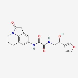 molecular formula C19H19N3O5 B2588966 N1-(2-(furan-3-yl)-2-hydroxyethyl)-N2-(2-oxo-2,4,5,6-tetrahydro-1H-pyrrolo[3,2,1-ij]quinolin-8-yl)oxalamide CAS No. 1396815-49-8