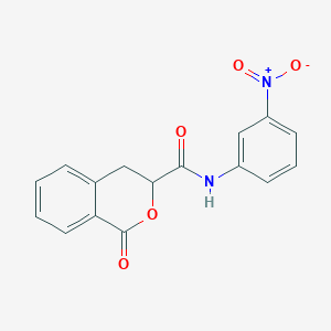 molecular formula C16H12N2O5 B2588971 N-(3-nitrophenyl)-1-oxo-3,4-dihydro-1H-2-benzopyran-3-carboxamide CAS No. 874466-88-3