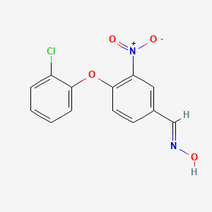 molecular formula C13H9ClN2O4 B2588977 4-(2-Chlorophenoxy)-3-nitrobenzenecarbaldehyde oxime CAS No. 338403-52-4