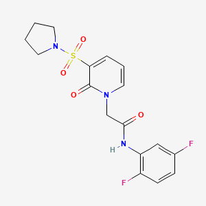 molecular formula C17H17F2N3O4S B2589003 N-(2,5-difluorophenyl)-2-[2-oxo-3-(pyrrolidine-1-sulfonyl)-1,2-dihydropyridin-1-yl]acetamide CAS No. 1251679-57-8