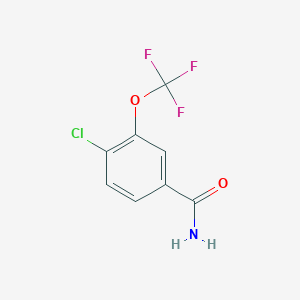 molecular formula C8H5ClF3NO2 B2589009 4-Chloro-3-(trifluoromethoxy)benzamide CAS No. 886500-81-8