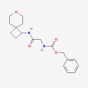 molecular formula C18H24N2O4 B2589016 Benzyl (2-(7-oxaspiro[3.5]nonan-1-ylamino)-2-oxoethyl)carbamate CAS No. 2195954-22-2