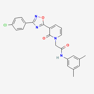 molecular formula C23H19ClN4O3 B2589022 2-(3-(3-(4-chlorophenyl)-1,2,4-oxadiazol-5-yl)-2-oxopyridin-1(2H)-yl)-N-(3,5-dimethylphenyl)acetamide CAS No. 1105231-82-0