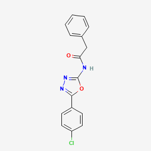 molecular formula C16H12ClN3O2 B2589023 N-[5-(4-chlorophenyl)-1,3,4-oxadiazol-2-yl]-2-phenylacetamide CAS No. 865287-27-0