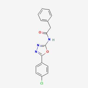 molecular formula C16H12ClN3O2 B2589023 N-(5-(4-chlorophenyl)-1,3,4-oxadiazol-2-yl)-2-phenylacetamide CAS No. 865287-27-0