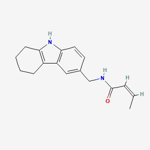 (Z)-N-((2,3,4,9-tetrahydro-1H-carbazol-6-yl)methyl)but-2-enamide
