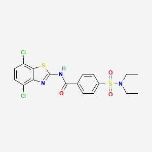 molecular formula C18H17Cl2N3O3S2 B2589039 N-(4,7-dichloro-1,3-benzothiazol-2-yl)-4-(diethylsulfamoyl)benzamide CAS No. 904818-36-6