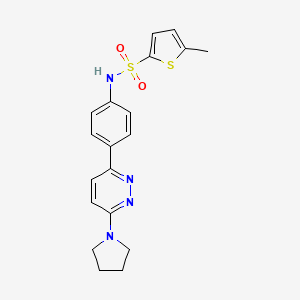 5-methyl-N-[4-(6-pyrrolidin-1-ylpyridazin-3-yl)phenyl]thiophene-2-sulfonamide