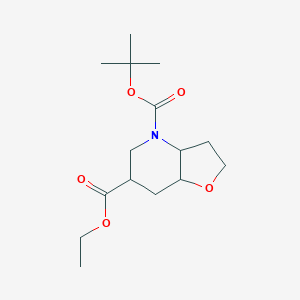 molecular formula C15H25NO5 B2589081 4-叔丁基-6-乙基-六氢呋喃[3,2-b]吡啶-4,6(2H)-二甲酸酯 CAS No. 1887224-48-7