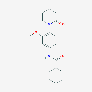 molecular formula C19H26N2O3 B2589084 N-[3-methoxy-4-(2-oxopiperidin-1-yl)phenyl]cyclohexanecarboxamide CAS No. 941918-92-9