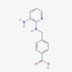 molecular formula C13H13N3O2 B2589103 4-{[(3-Aminopyridin-2-yl)amino]methyl}benzoic acid CAS No. 932334-10-6