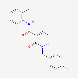 molecular formula C22H22N2O2 B2589160 N-(2,6-dimethylphenyl)-1-[(4-methylphenyl)methyl]-2-oxo-1,2-dihydropyridine-3-carboxamide CAS No. 899754-17-7