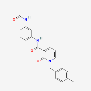 molecular formula C22H21N3O3 B2589166 N-(3-acetamidophenyl)-1-(4-methylbenzyl)-2-oxo-1,2-dihydropyridine-3-carboxamide CAS No. 946221-37-0