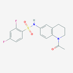 molecular formula C17H16F2N2O3S B2589173 N-(1-acetyl-1,2,3,4-tetrahydroquinolin-6-yl)-2,4-difluorobenzene-1-sulfonamide CAS No. 946368-41-8