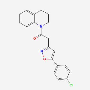B2589183 2-(5-(4-chlorophenyl)isoxazol-3-yl)-1-(3,4-dihydroquinolin-1(2H)-yl)ethanone CAS No. 953154-91-1