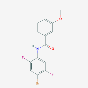 molecular formula C14H10BrF2NO2 B2589229 N-(4-bromo-2,5-difluorophenyl)-3-methoxybenzamide CAS No. 286366-73-2