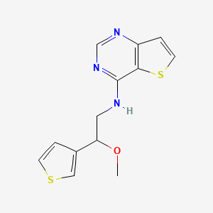 molecular formula C13H13N3OS2 B2589258 N-[2-methoxy-2-(thiophen-3-yl)ethyl]thieno[3,2-d]pyrimidin-4-amine CAS No. 2380189-72-8