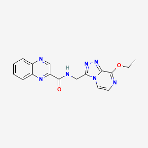 molecular formula C17H15N7O2 B2589343 N-((8-ethoxy-[1,2,4]triazolo[4,3-a]pyrazin-3-yl)methyl)quinoxaline-2-carboxamide CAS No. 2034598-95-1