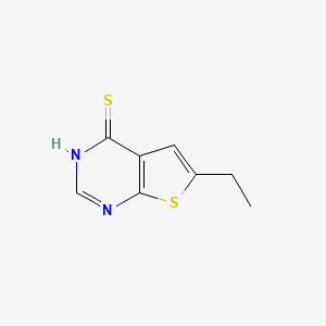 molecular formula C8H8N2S2 B2589344 6-Ethylthieno[2,3-d]pyrimidine-4-thiol CAS No. 440092-62-6