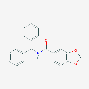 molecular formula C21H17NO3 B258936 N-benzhydryl-1,3-benzodioxole-5-carboxamide 