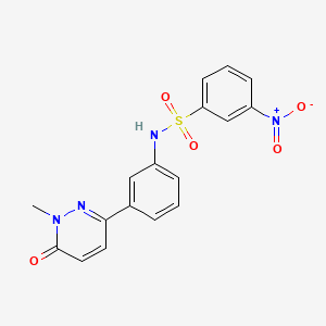 molecular formula C17H14N4O5S B2589425 N-(3-(1-methyl-6-oxo-1,6-dihydropyridazin-3-yl)phenyl)-3-nitrobenzenesulfonamide CAS No. 941920-49-6