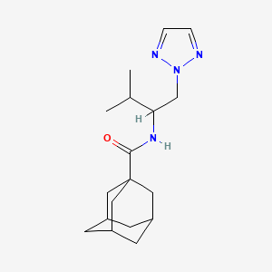 molecular formula C18H28N4O B2589427 N-[3-methyl-1-(2H-1,2,3-triazol-2-yl)butan-2-yl]adamantane-1-carboxamide CAS No. 2034266-85-6