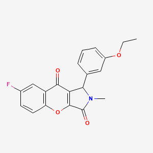 B2589430 1-(3-Ethoxyphenyl)-7-fluoro-2-methyl-1,2-dihydrochromeno[2,3-c]pyrrole-3,9-dione CAS No. 877798-50-0