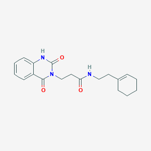 molecular formula C19H23N3O3 B2589468 N-[2-(cyclohex-1-en-1-yl)ethyl]-3-(2,4-dioxo-1,2,3,4-tetrahydroquinazolin-3-yl)propanamide CAS No. 1023475-87-7