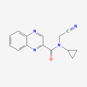 molecular formula C14H12N4O B2589495 N-(cyanomethyl)-N-cyclopropylquinoxaline-2-carboxamide CAS No. 1311666-69-9