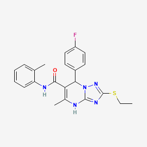 2-(ethylthio)-7-(4-fluorophenyl)-5-methyl-N-(2-methylphenyl)-4,7-dihydro[1,2,4]triazolo[1,5-a]pyrimidine-6-carboxamide