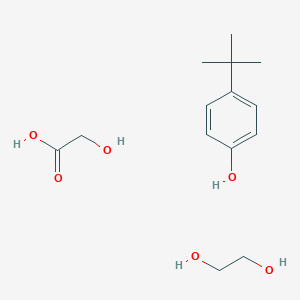molecular formula C14H24O6 B025895 4-Tert-butylphenol;ethane-1,2-diol;2-hydroxyacetic acid CAS No. 104909-82-2