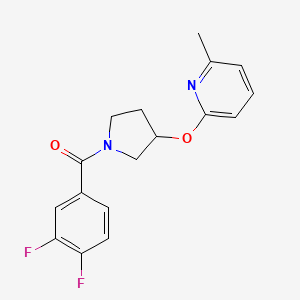 (3,4-Difluorophenyl)(3-((6-methylpyridin-2-yl)oxy)pyrrolidin-1-yl)methanone