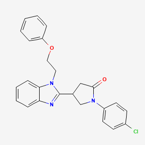 1-(4-chlorophenyl)-4-[1-(2-phenoxyethyl)-1H-benzimidazol-2-yl]pyrrolidin-2-one