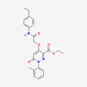 Ethyl 4-(2-((4-ethylphenyl)amino)-2-oxoethoxy)-6-oxo-1-(o-tolyl)-1,6-dihydropyridazine-3-carboxylate