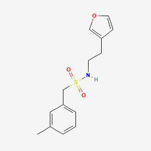 molecular formula C14H17NO3S B2589522 N-[2-(FURAN-3-YL)ETHYL]-1-(3-METHYLPHENYL)METHANESULFONAMIDE CAS No. 1428356-62-0