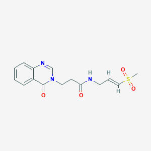 molecular formula C15H17N3O4S B2589525 N-[(E)-3-Methylsulfonylprop-2-enyl]-3-(4-oxoquinazolin-3-yl)propanamide CAS No. 2305573-42-4