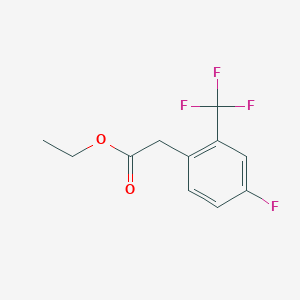 molecular formula C11H10F4O2 B2589529 Ethyl 2-[4-fluoro-2-(trifluoromethyl)phenyl]acetate CAS No. 1260761-96-3