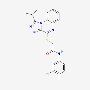 molecular formula C21H20ClN5OS B2589583 N-(3-chloro-4-methylphenyl)-2-{[1-(propan-2-yl)-[1,2,4]triazolo[4,3-a]quinoxalin-4-yl]sulfanyl}acetamide CAS No. 1358825-93-0