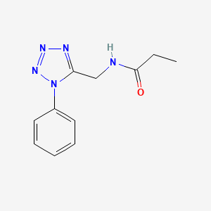 molecular formula C11H13N5O B2589587 N-[(1-Phenyl-1,2,3,4-tetrazol-5-yl)methyl]propanamide CAS No. 921055-00-7