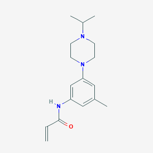 molecular formula C17H25N3O B2589596 N-[3-Methyl-5-(4-propan-2-ylpiperazin-1-yl)phenyl]prop-2-enamide CAS No. 2305492-07-1