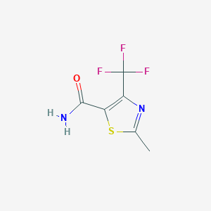 molecular formula C6H5F3N2OS B2589676 2-Methyl-4-(trifluoromethyl)-1,3-thiazole-5-carboxamide CAS No. 339026-31-2